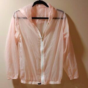 Brandy Melville Pink Hooded Light Jacket